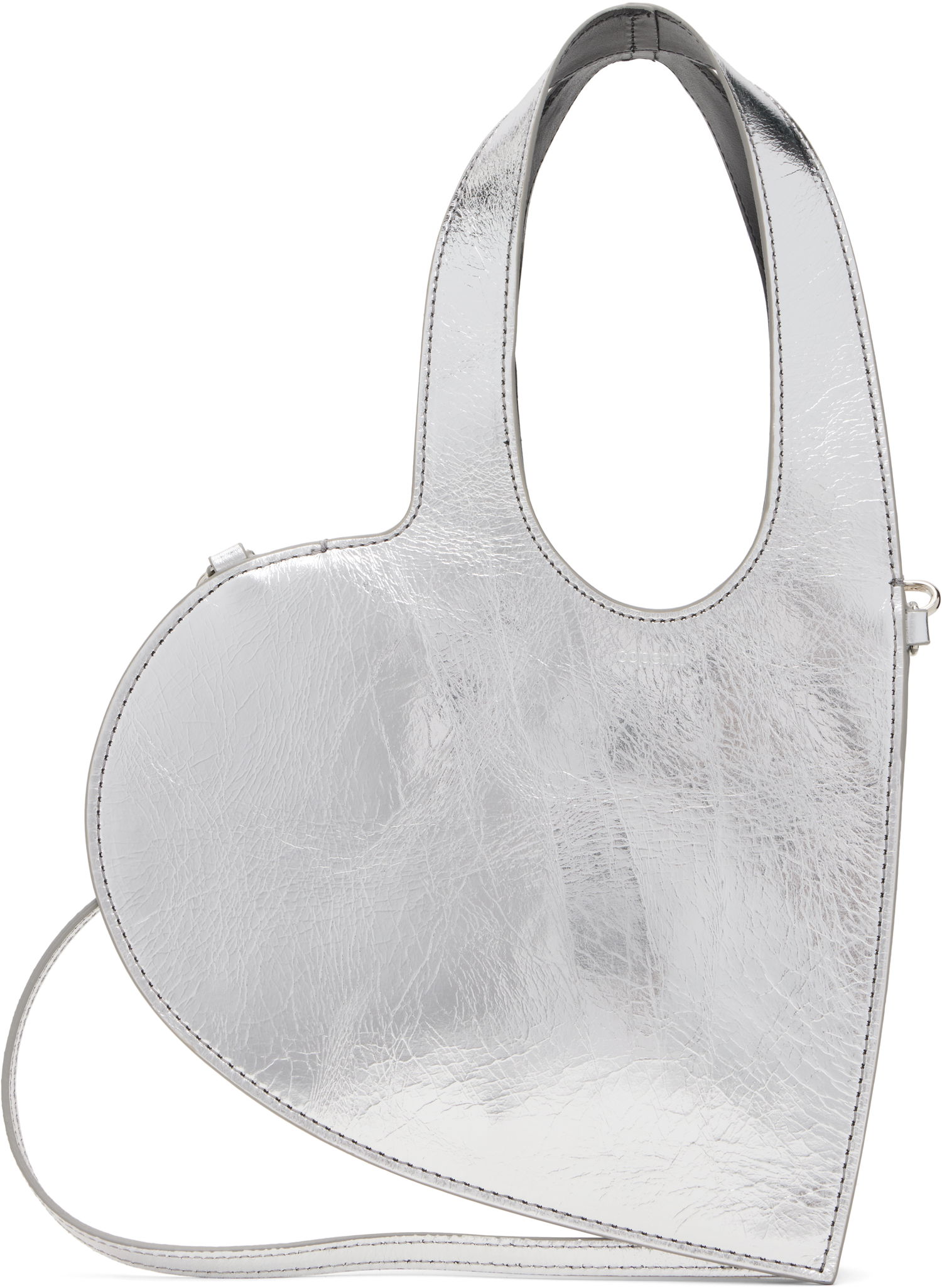 Голяма пазарска чанта Coperni Coperni Mini Heart Tote Bag Металик | COPBA93F6051, 0