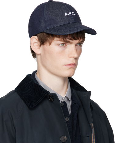 Шапка с козирка A.P.C. A.P.C. Charlie Denim Baseball Cap Тъмно синьо | COHIZ-M24069, 1