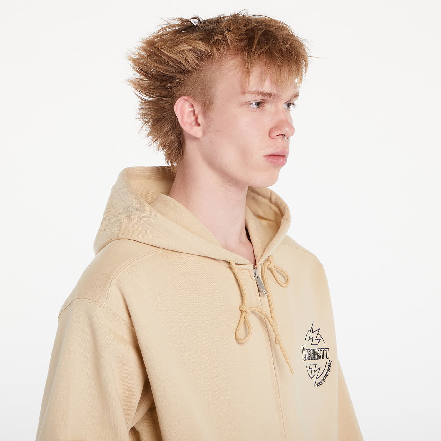 Суитчър Carhartt WIP Ablaze Hoodie UNISEX Cornsilk/ Air Force Blue Бежово | I033623.2AR.XX, 1