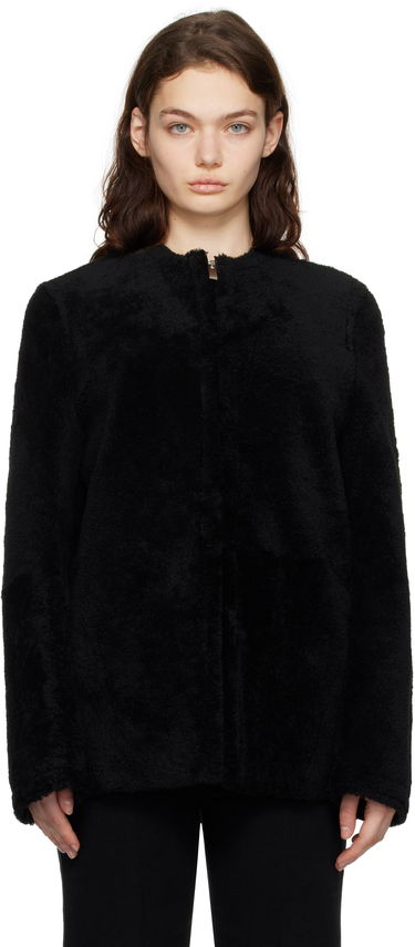 Яке TOTEME TOTEME Zipped Teddy Shearling Jacket Черно | 251-WRO0184-LE0048, 0