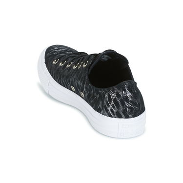 Кецове и обувки Converse CHUCK TAYLOR ALL STAR SHIMMER SUEDE OX BLACK/BLACK/WHITE Черно | 558000C, 4
