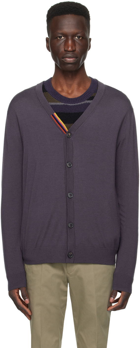 Пуловер Paul Smith Paul Smith Striped Cardigan Лилаво | M1R-122X-L02094-48A, 0