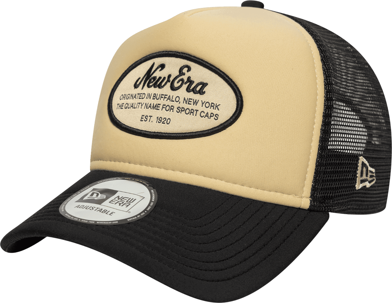 Шапка с козирка New Era Adjustable A-Frame Oval Patch Trucker Cap Бежово | 60691103-1, 0
