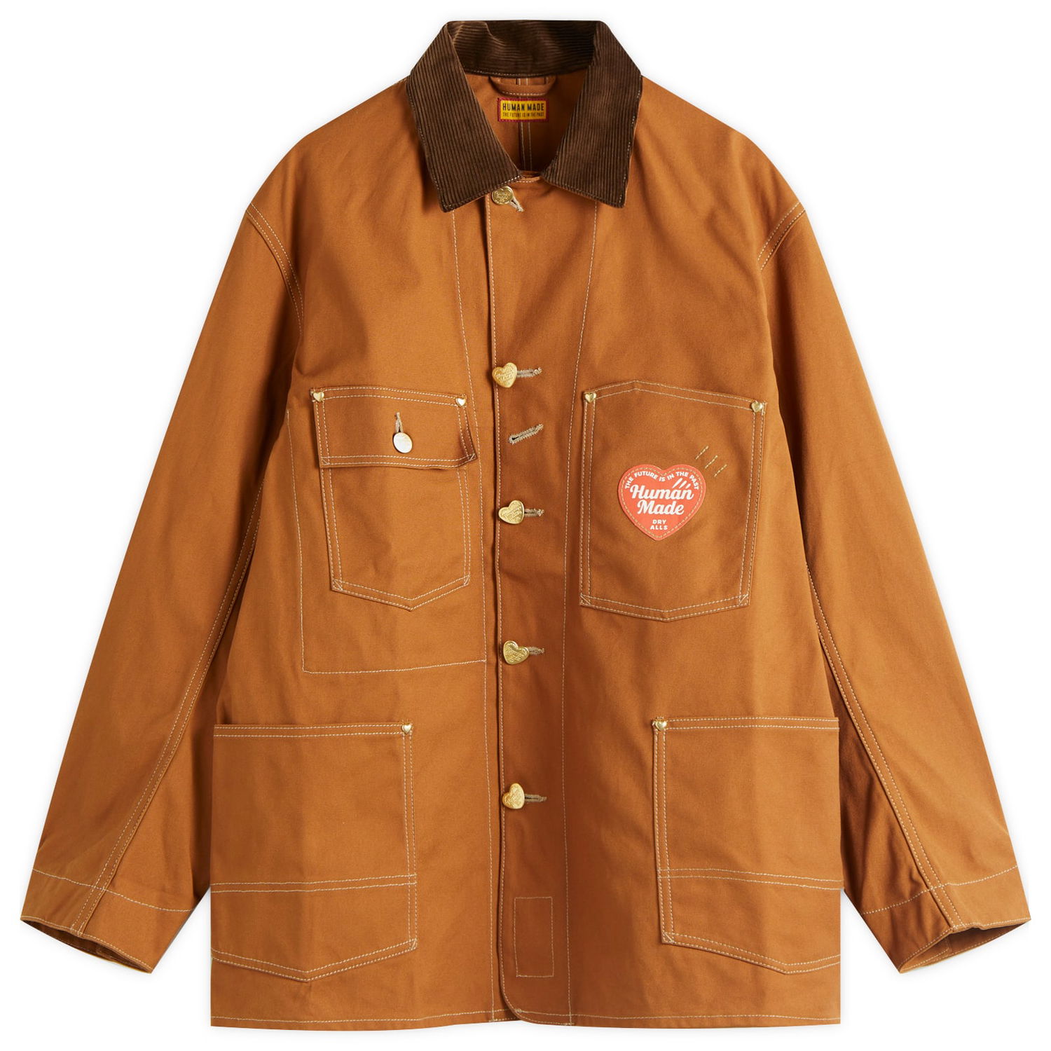 Яке Human Made Human Made Duck Coverall Jacket, Size Large Кафяво | HM29JK008-BRN, 0