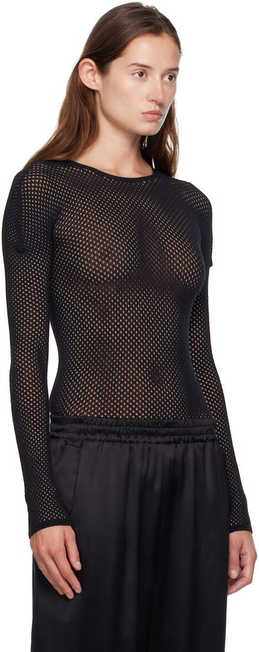 боди WARDROBE.NYC Rosie Huntington-Whiteley Edition Web Long Sleeve Bodysuit Черно | W1107R18KN, 1