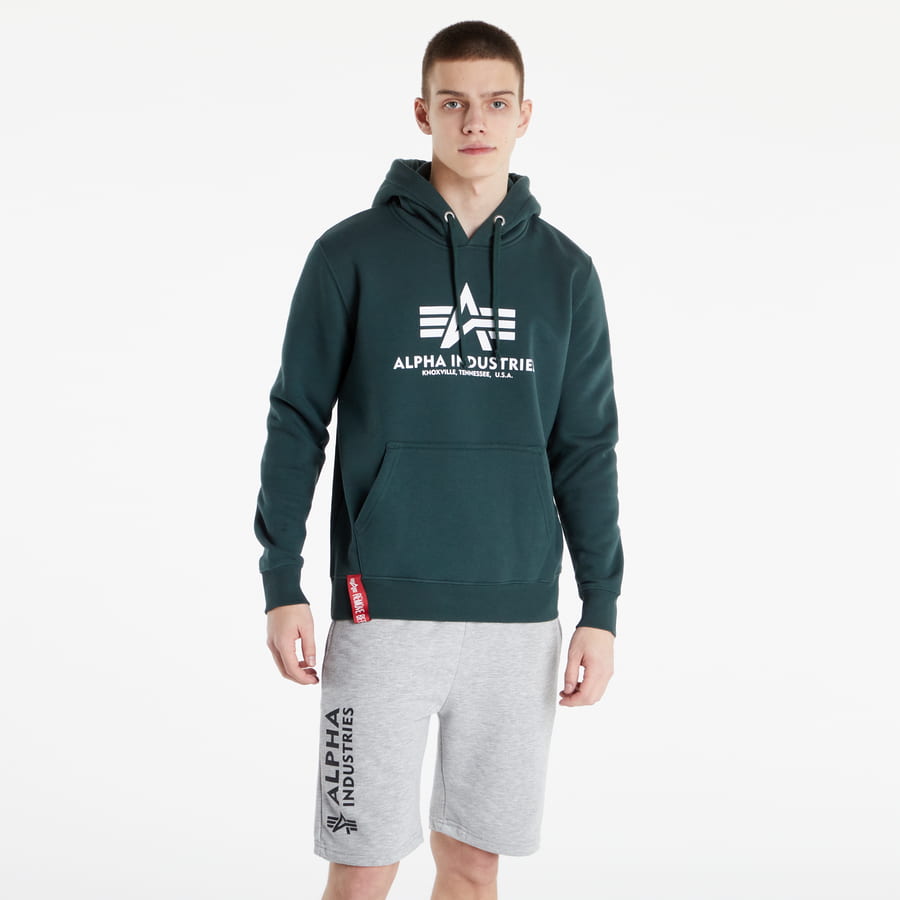 Суитчър Alpha Industries Basic Hoody Зелено | 178312 610, 0