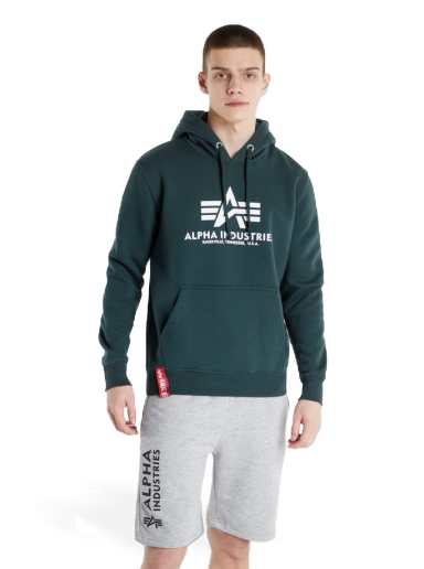 Суитчър Alpha Industries Basic Hoody Зелено | 178312 610