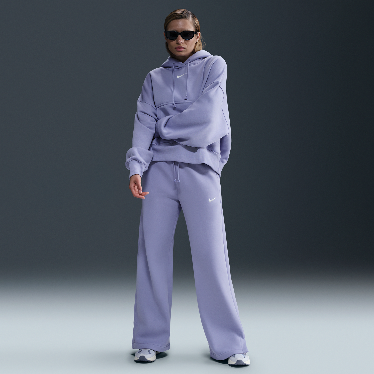 Суитчър Nike Sportswear Phoenix Fleece High-Waisted Wide-Leg Pants Лилаво | DQ5615-533, 0
