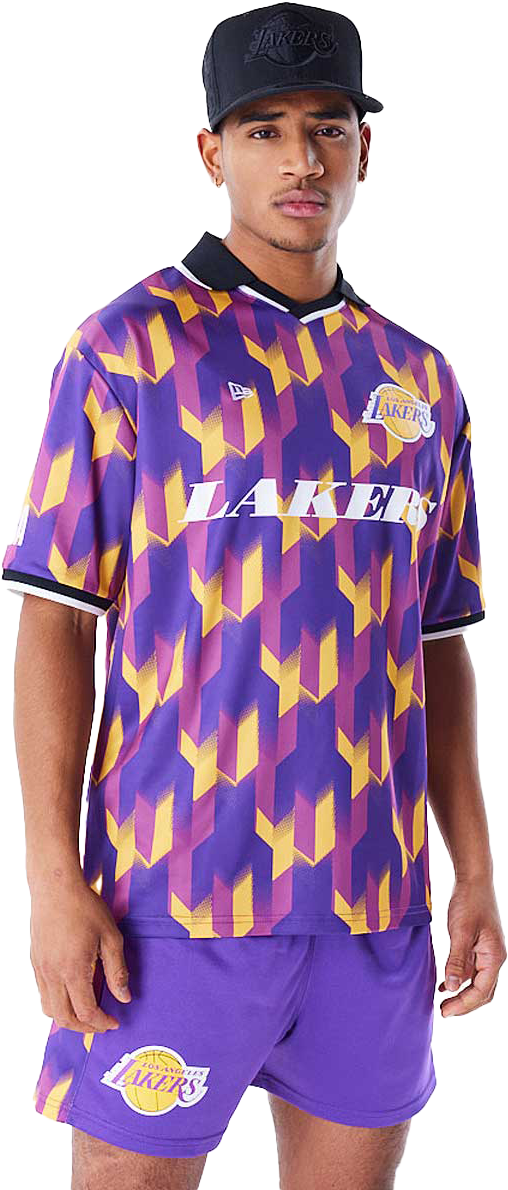 Фланелка New Era NBA LA Lakers Geometric Pattern Soccer Jersey Многоцветен | 60565029-60565029, 0