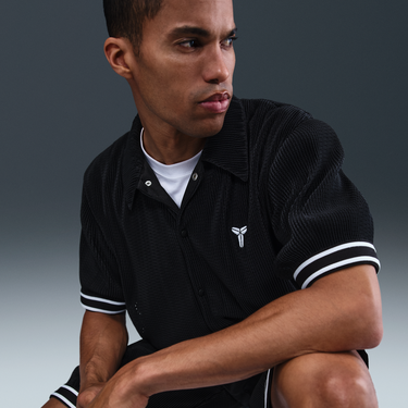 Риза Nike Kobe Pleated Short-Sleeve Basketball Top - Size: S Черно | IB0020-010, 3