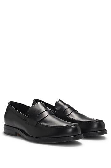 Кецове и обувки BOSS Penny Loafers Черно | 50536695, 0