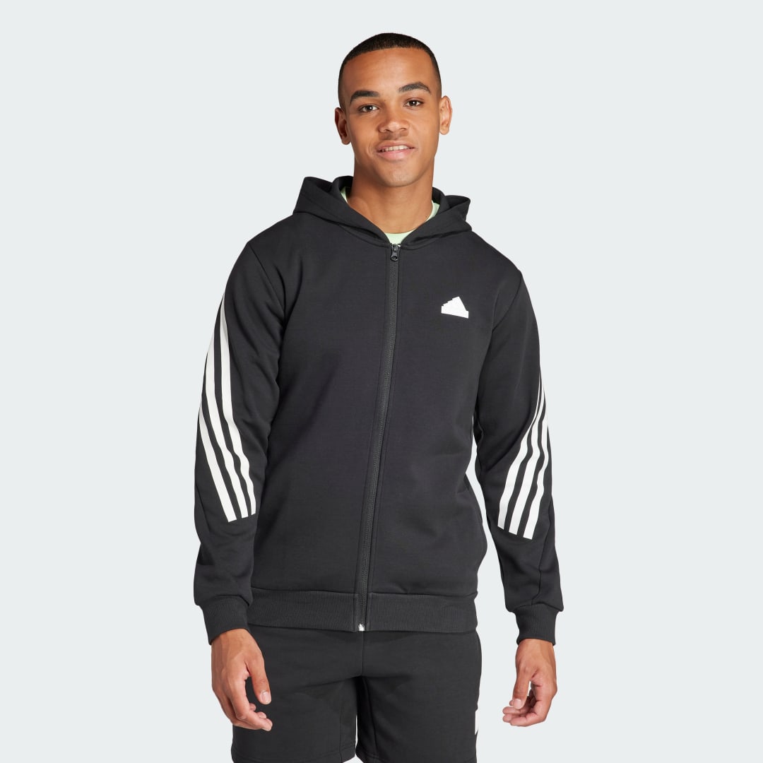 Суитчър adidas Performance Sportswear Future Icons 3-Stripes Full Zip Hoodie Сиво | IR9159, 0