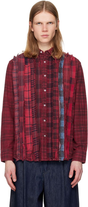 Риза Needles Distressed Patchwork Flannel Shirt Многоцветен | QV402, 0