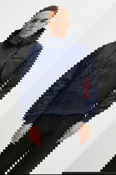 Яке бомбър Alpha Industries 45/P Hooded Custom Faux Fur Bomber Jacket Тъмно синьо | 113145, 3