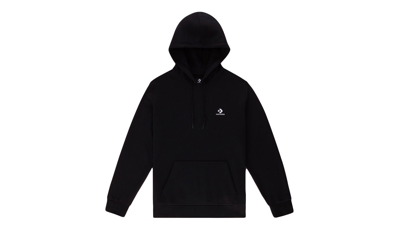 Суитчър Converse Embroidered Star Chevron French Terry Pullover Hoodie Черно | 10020343-A01, 1