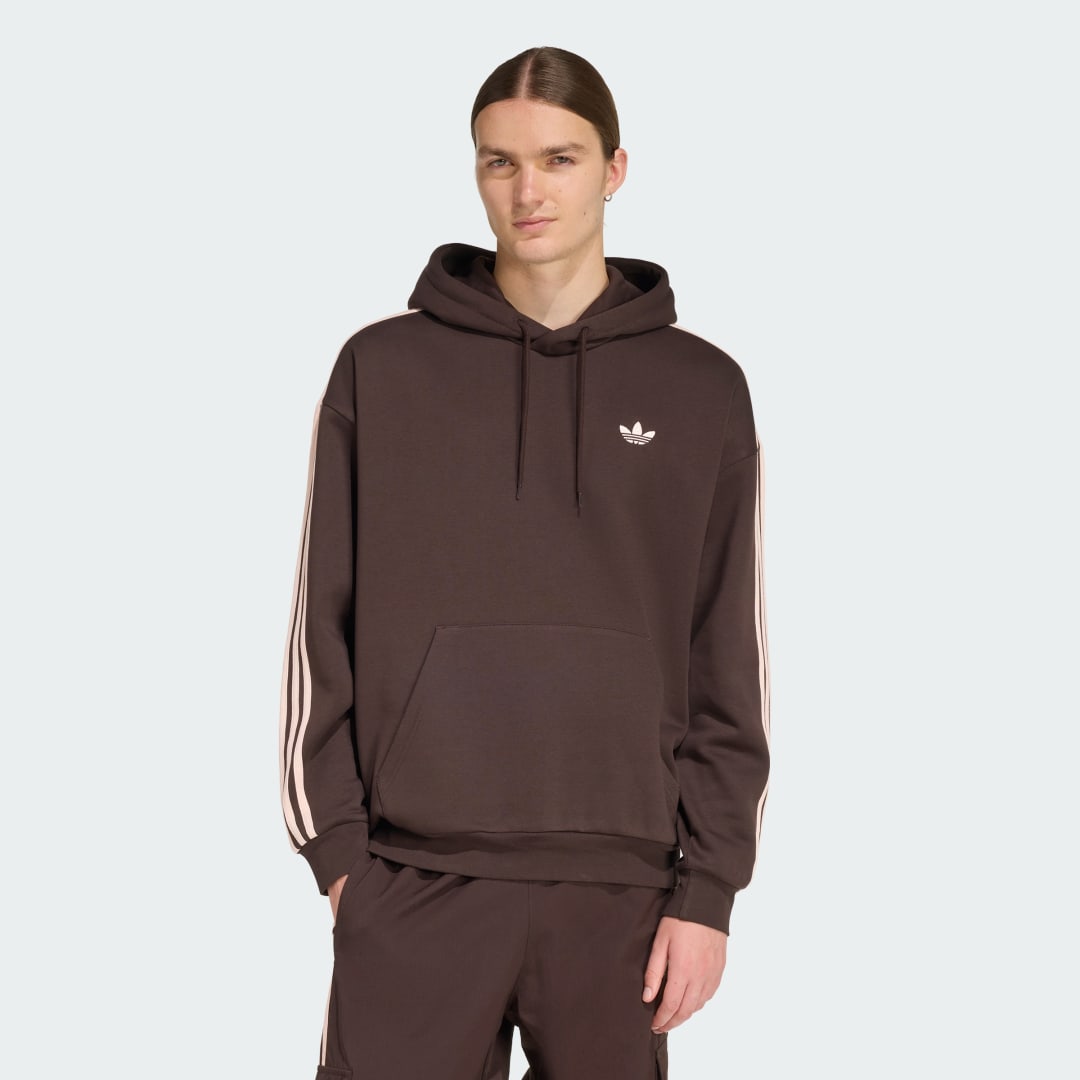 Суитчър adidas Performance ADICOLOR CLASSICS 3-STRIPES Hoodie Кафяво | KE0880, 0