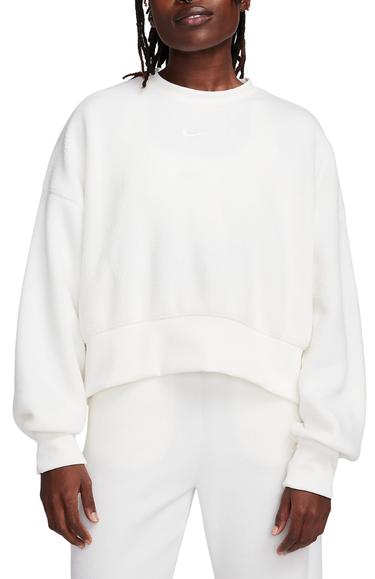 Суитчър Nike NSW PLSH MOD CROP CREW Бяло | dq6844-133, 0