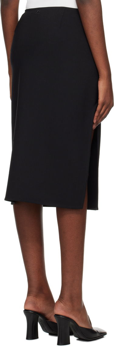 Пола Courrèges Oblique Tailored Midi Skirt Черно | 424CJU196WO0113, 2