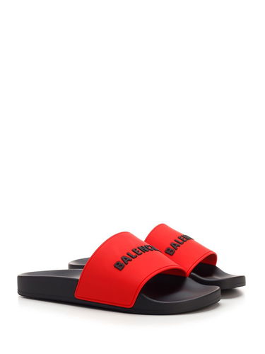 Кецове и обувки Balenciaga Pool Slide Blood Red Black Червено | 565826W1S8A6410, 1
