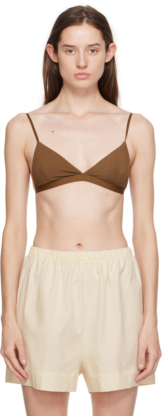 Сутиен Baserange Baserange Mississippi Triangle Bra Кафяво | BRMI-BL-000, 0