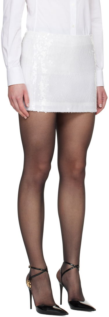 Пола Dolce & Gabbana Dolce&Gabbana Sequin Mini Skirt Бяло | F4CRPT FLSEP, 1