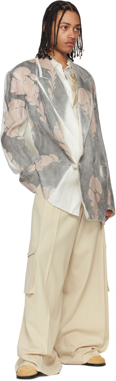 Яке Dries Van Noten Dries Van Noten Hand Printed Blazer Сиво | 251-020410-1537, 3