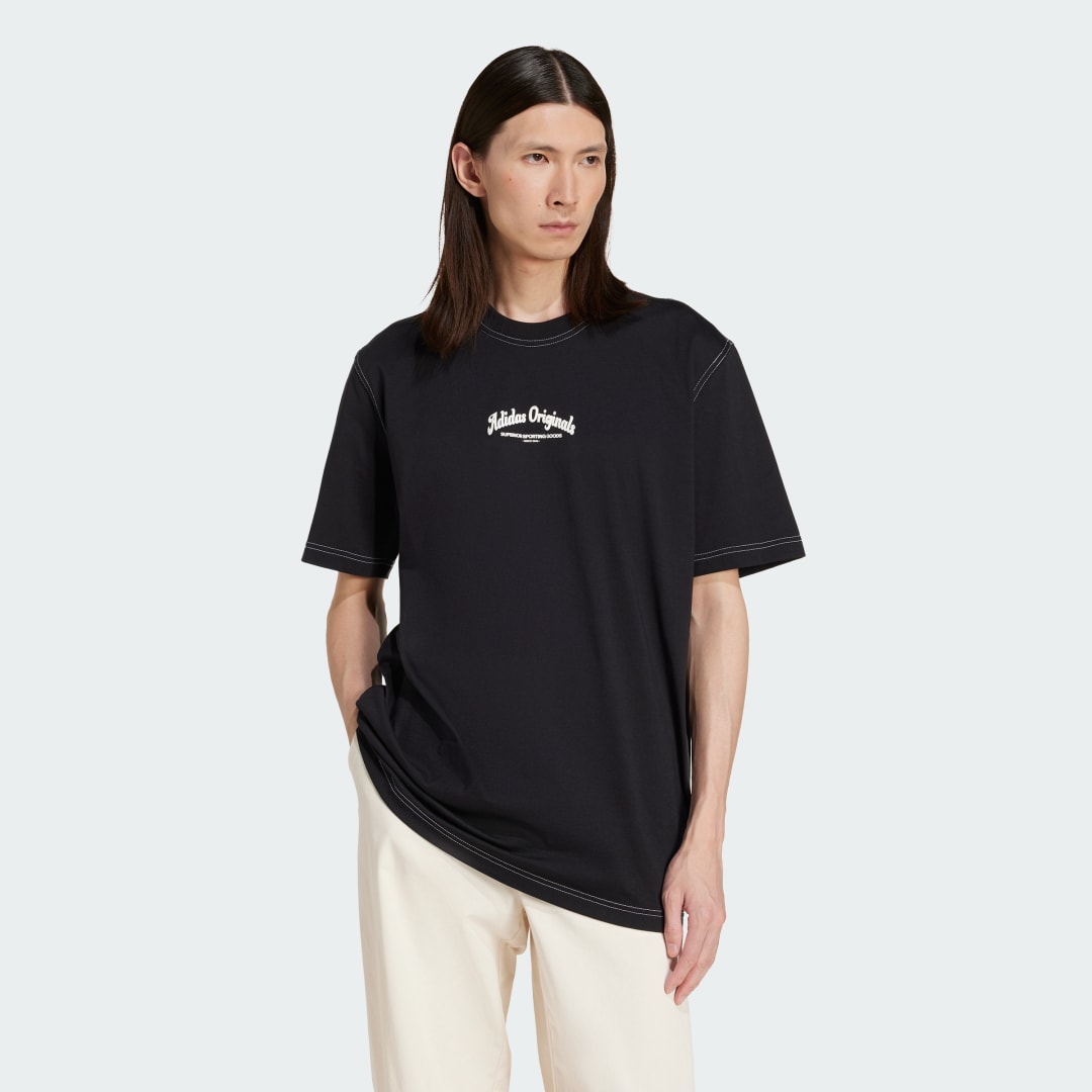 Тениска adidas Performance Black T-Shirt With Small Logo Print Черно | JP4477, 0