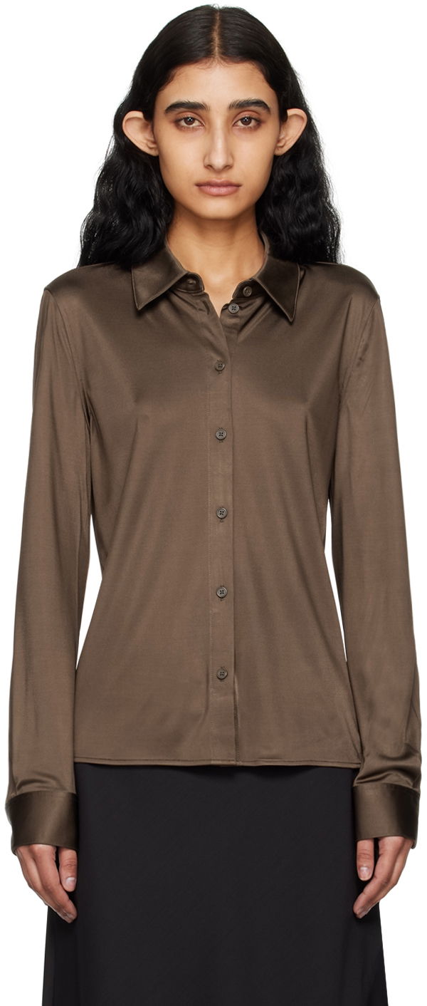 Риза Helmut Lang Slim Fit Shirt Кафяво | O02HW515, 0