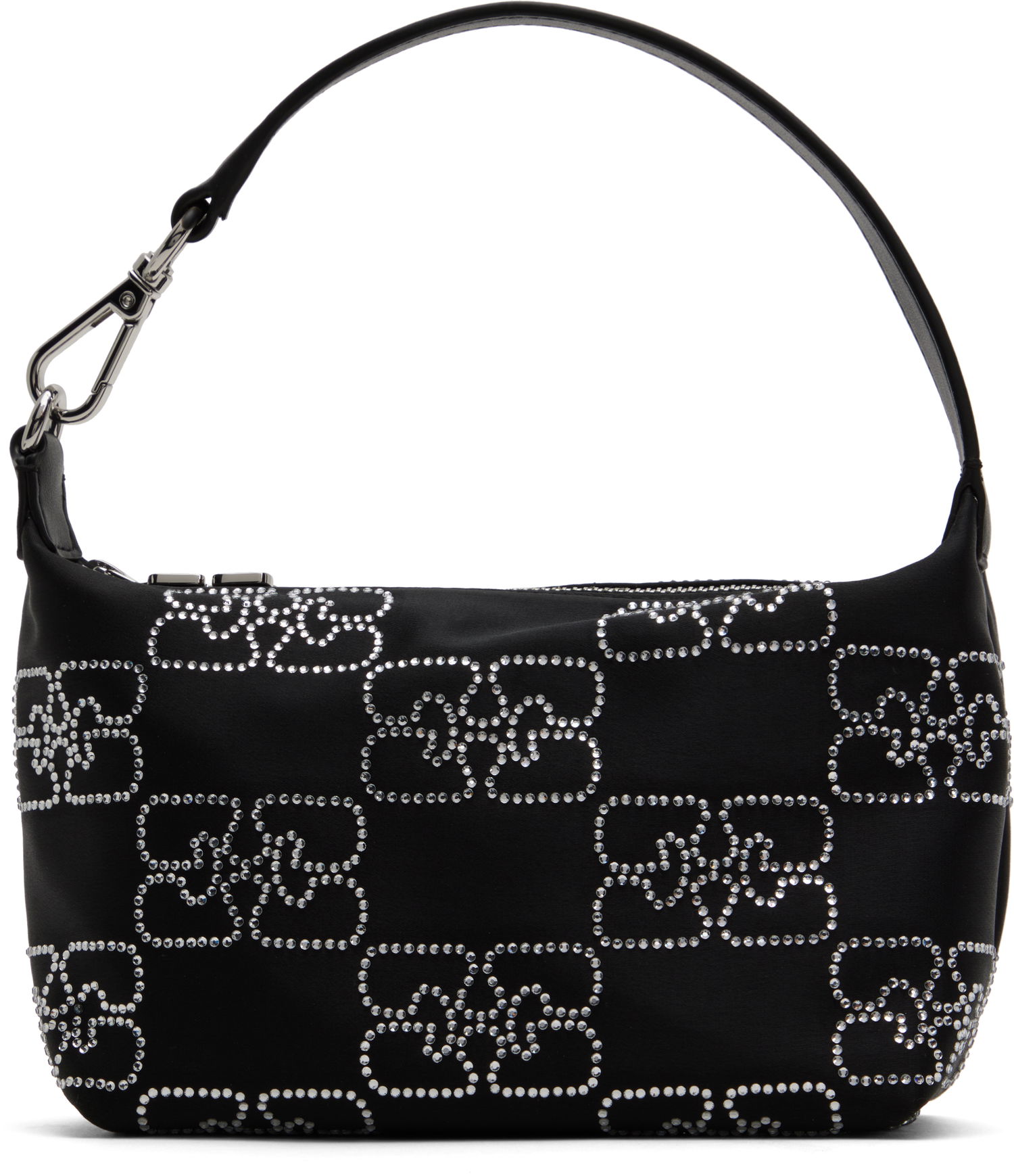 Чанта през рамо GANNI Small Butterfly Satin Sparkle Bag Черно | A6122, 0