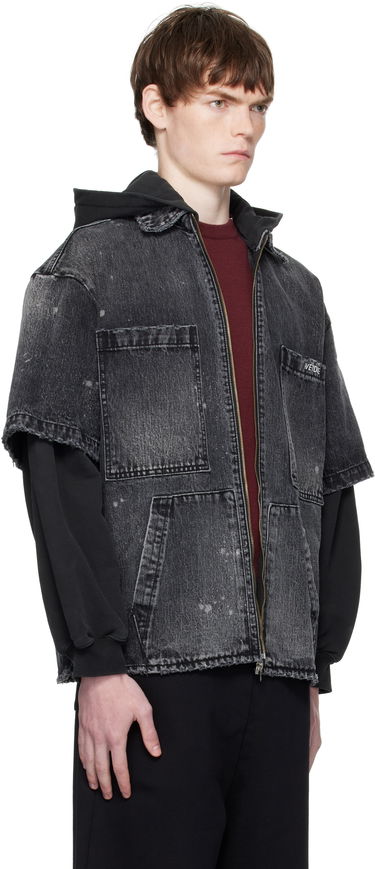 Яке We11done We11done Faded Layered Hoodie Denim Jacket Черно | WD-DJ2-25-315-M-BK, 1