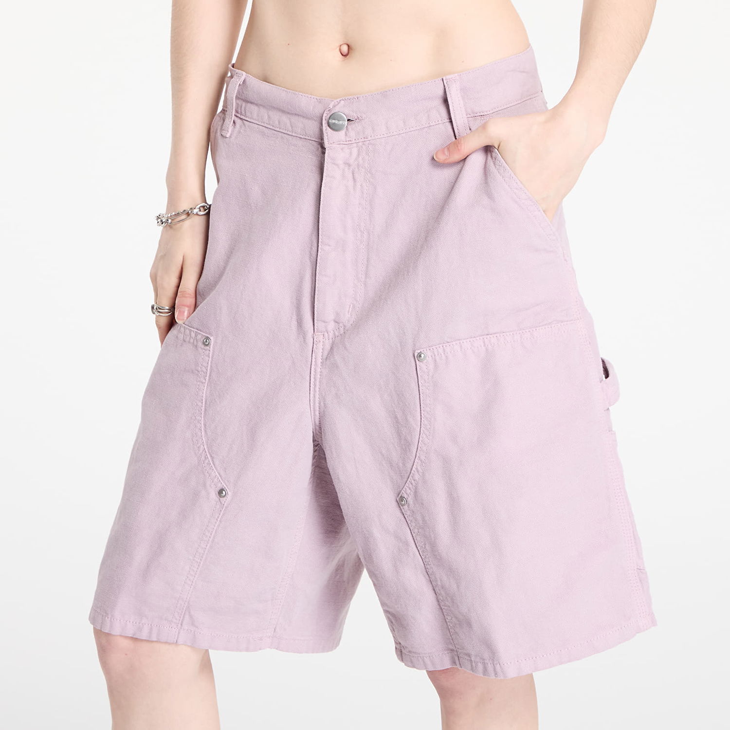 Къси панталони Carhartt WIP Branford Double Knee Garment Dyed Shorts Лилаво | I035574.2ZVGD, 1