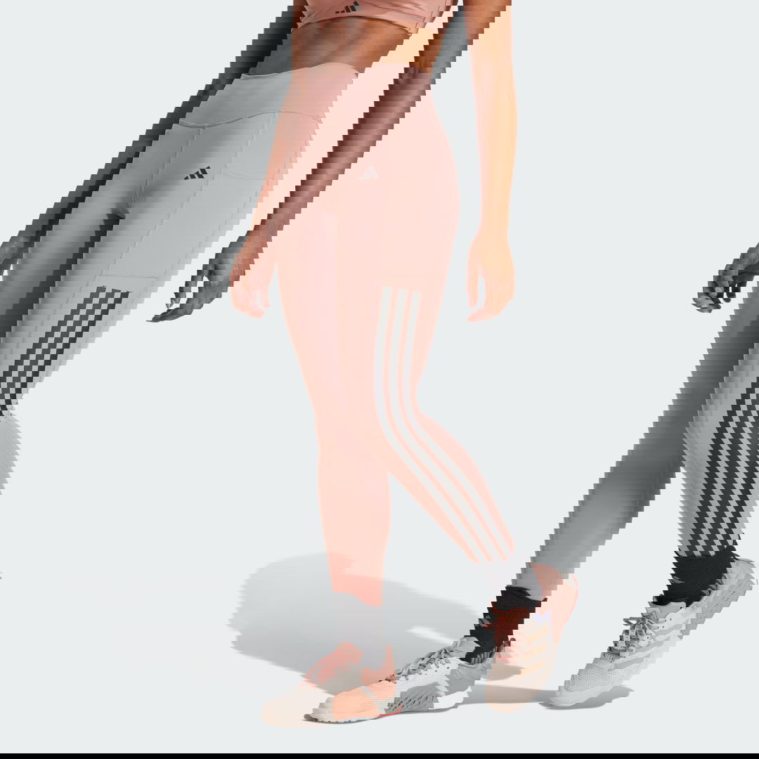 Клинове adidas Performance Optime 3-Stripes Full-Length Leggings Розово | JI8764, 0