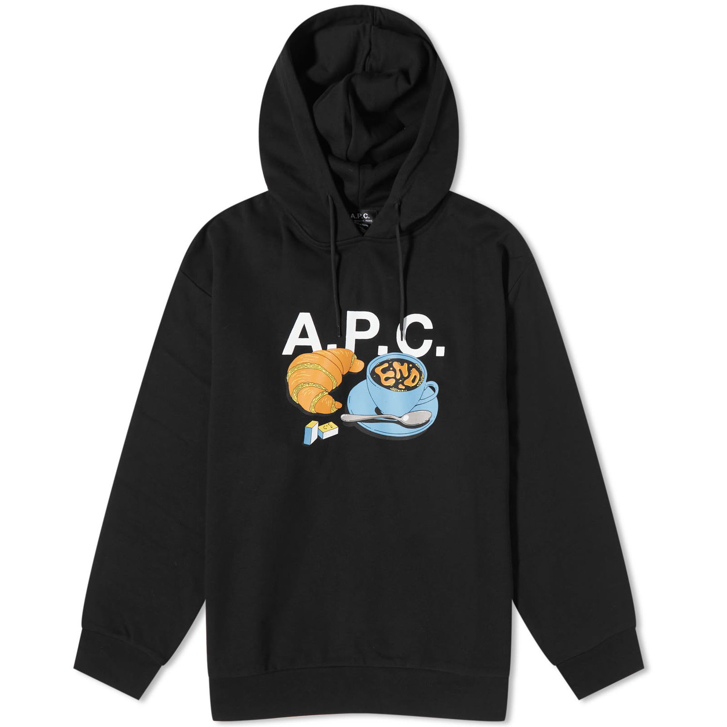 Суитчър A.P.C. END. x Men's 'Coffee Club' Pierre Hoodie Черно | COFAX-H27849-LZZ, 0