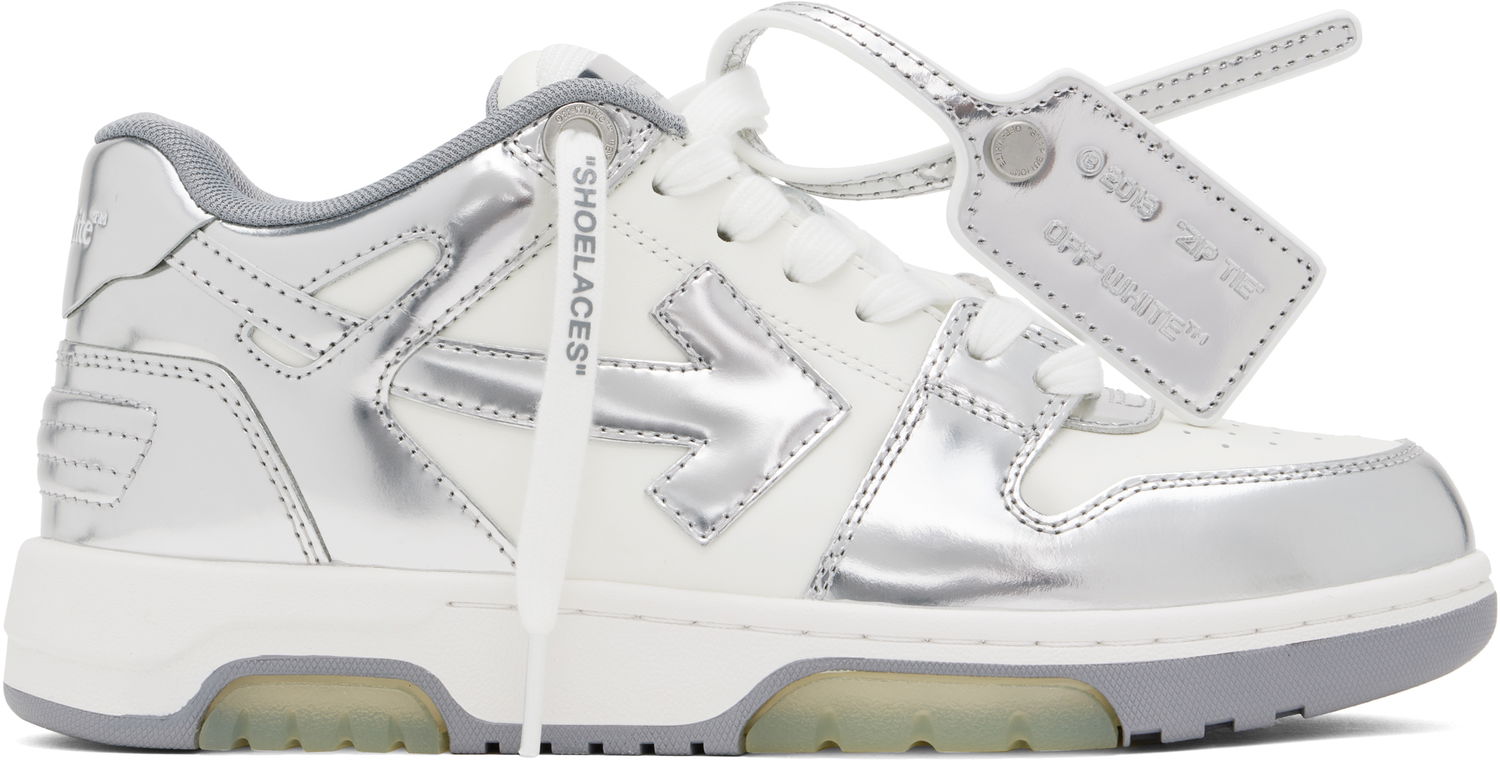 Кецове и обувки Off-White Out Of Office Mirror Leather Сиво | OMIA189F24LEA00E0172, 0