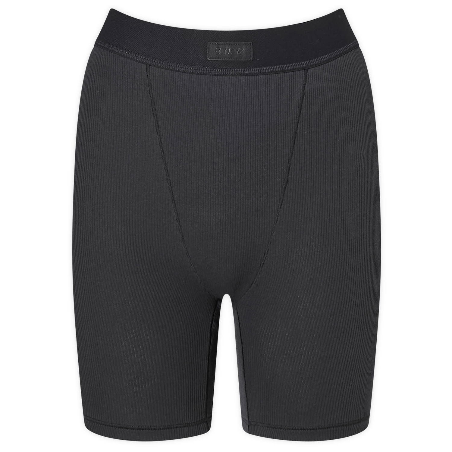 Боксерки SKIMS Ribbed Cotton Boxer Shorts Черно | PN-HWS-0042-ST, 1
