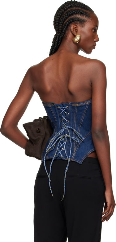 Сутиен Vivienne Westwood Vivienne Westwood Cobrax Denim Corset Top Синьо | 15030040-W0162-, 2
