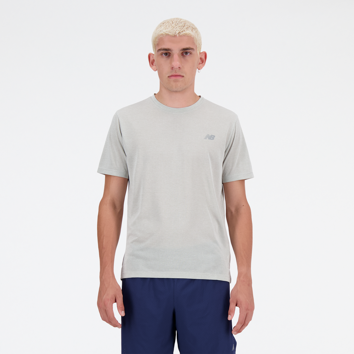 Тениска New Balance Men's T-Shirt MT41253 Сиво | NBMT41253AG, 0