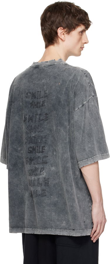 Тениска Maison MIHARA YASUHIRO Maison MIHARA YASUHIRO Bleached Smily Face Print T-Shirt Сиво | A14TS622, 2