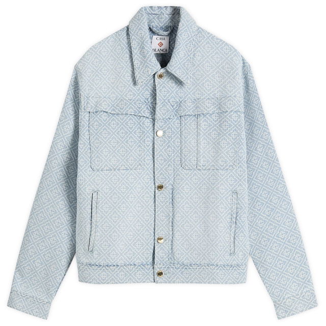 Casablanca Monogram Denim Jacket, Size Large