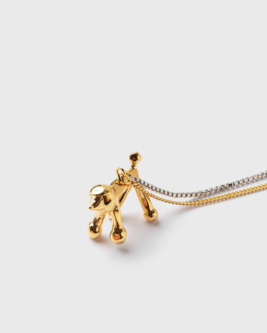 Колие Marni Two-Tone Chain Dog Pendant Necklace Металик | COZB0135A0-00Y65, 2