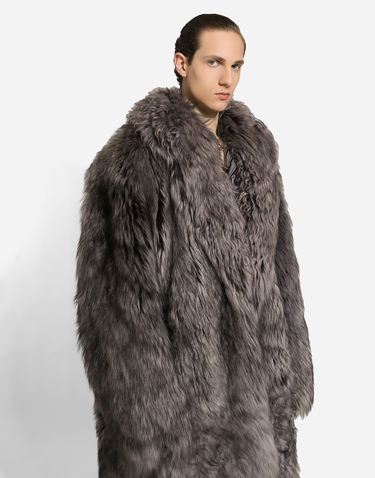 Палта Dolce & Gabbana Shearling Coat Gray Сиво | G049VLFUP88N4032, 3