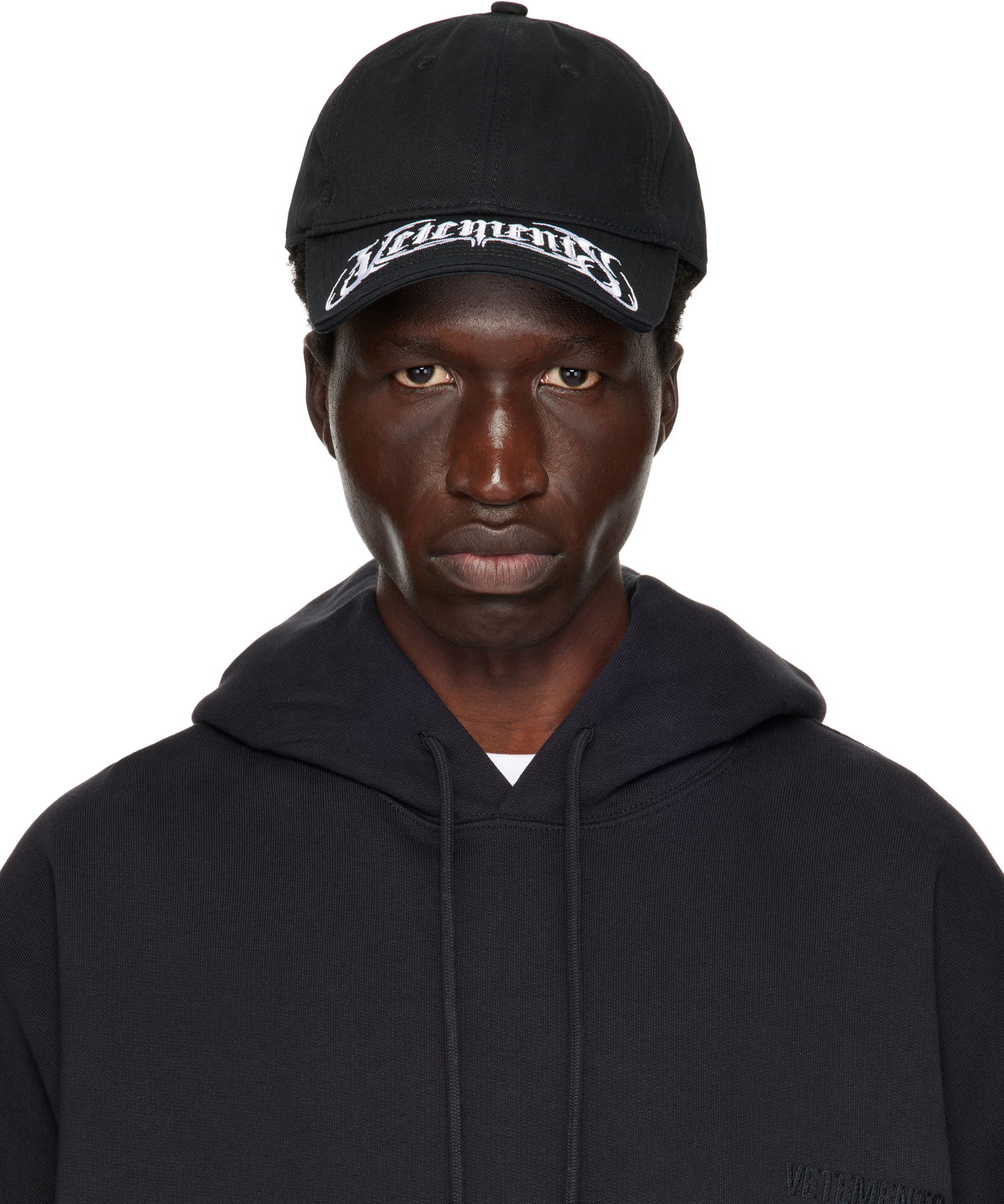 Шапка с козирка VETEMENTS Metal Logo Baseball Cap Черно | UA66CA140B, 0