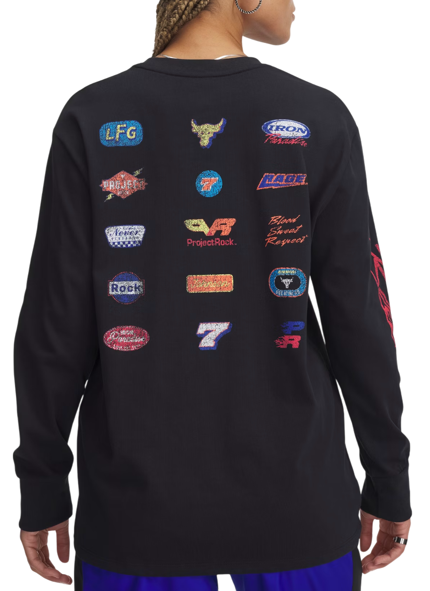Пуловер Under Armour Project Rock Long Sleeve T-Shirt Черно | 1389700-001, 1