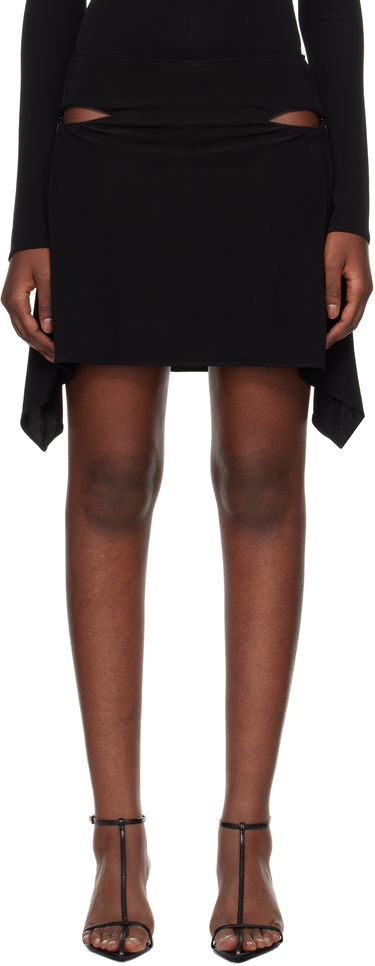 Пола Courrèges Courrèges Zipped Crepe Miniskirt Черно | 324JJU184JS0145, 0