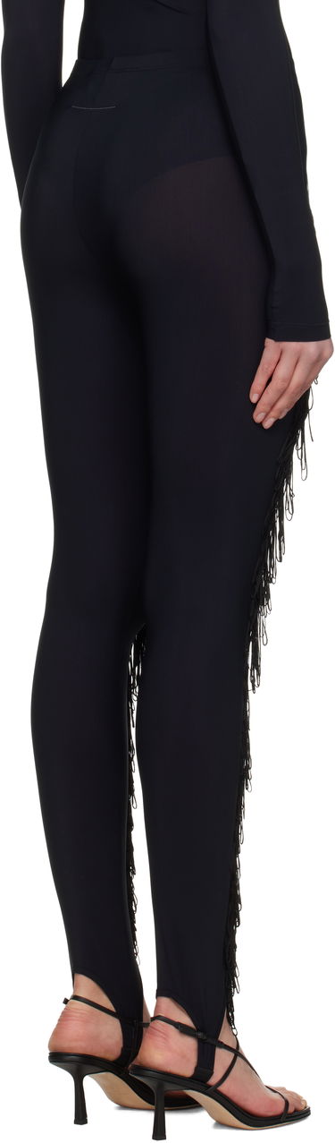 Клинове Maison Margiela MM6 Maison Margiela Fringe Stirrup Leggings Черно | S52KA0525 S20518, 2