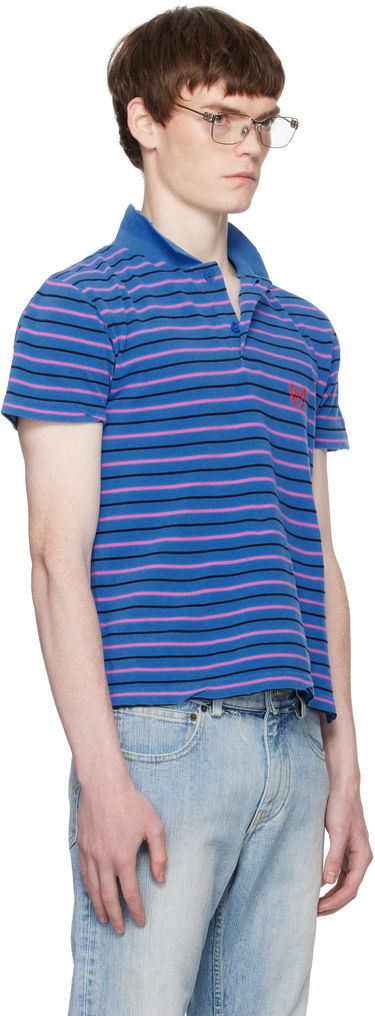 Поло тениска Balenciaga Balenciaga Laurel Classic Fitted Polo Синьо | 833244TSVF74326, 1