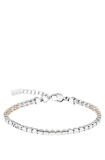 Гривна BOSS BOSS Tennis Bracelet with Clear and Champagne Crystals Металик | 1580633, 1