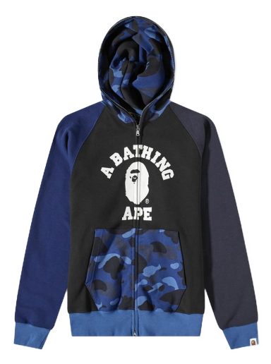 Суитчър BAPE A Bathing Ape Color Camo Relaxed Fit Full Zip Hoody Тъмно синьо | 001ZPI801008M-NVY