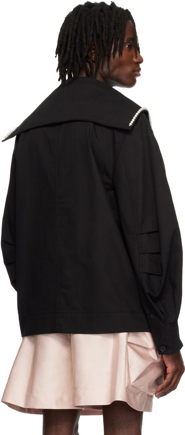 Яке Simone Rocha Simone Rocha Beaded Sailor Collar Workwear Jacket Черно | 6120B 1074, 2