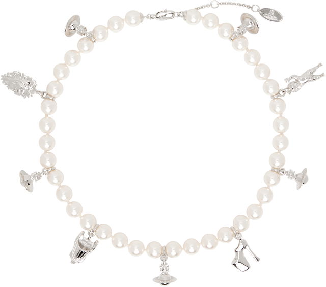 Pearl Necklace with Charms